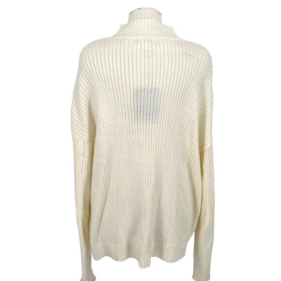 Market & Spruce Shaker Mock Neck Sweater Ivory Cream Size XXL NWT - Picture 8 of 11